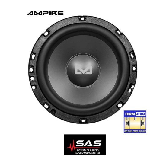 Subwoofer Ampire DVC BOLD6     Subwoofer 16,5cm/6,5”, 4+4 Ohm